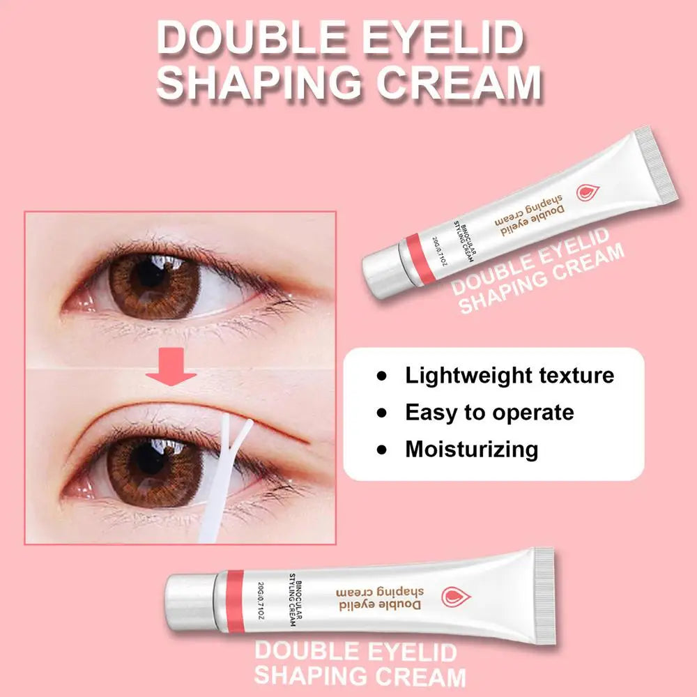 Double Eyelid Styling Cream Double Eyelid shaping Cream 20g Invisible Eyelid Adhesive Cream Eyelid Glue With Y Stick