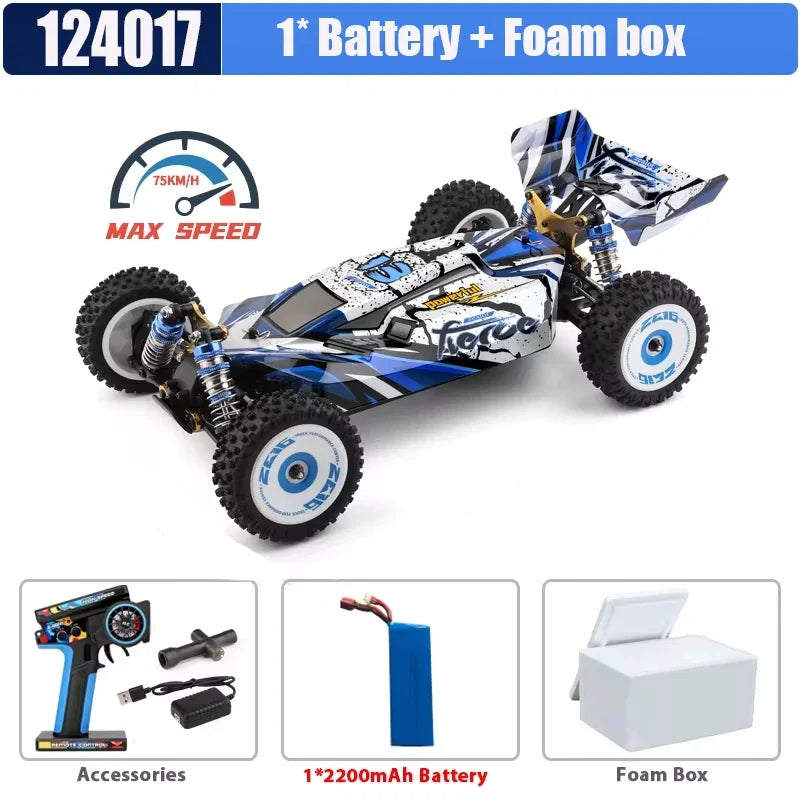 LuxeOrbit 1/12 124017 Driverless Brushless Racing Car High Speed 70km/h or 55KM/H 2.4g Four-wheel Drive  Adult Boys Toys Kids Gift