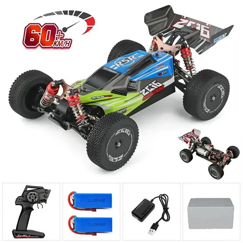 LuxeOrbit 144001 1:14 RC Racing Car 60Km/H 2.4G Remote Control High Speed Off-Road Drift Shock Absorption Adult Boys Toys Kids Gift