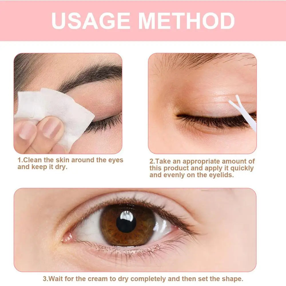 Double Eyelid Styling Cream Double Eyelid shaping Cream 20g Invisible Eyelid Adhesive Cream Eyelid Glue With Y Stick