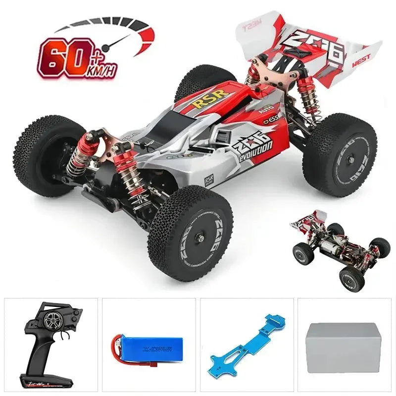 LuxeOrbit 144001 1:14 RC Racing Car 60Km/H 2.4G Remote Control High Speed Off-Road Drift Shock Absorption Adult Boys Toys Kids Gift