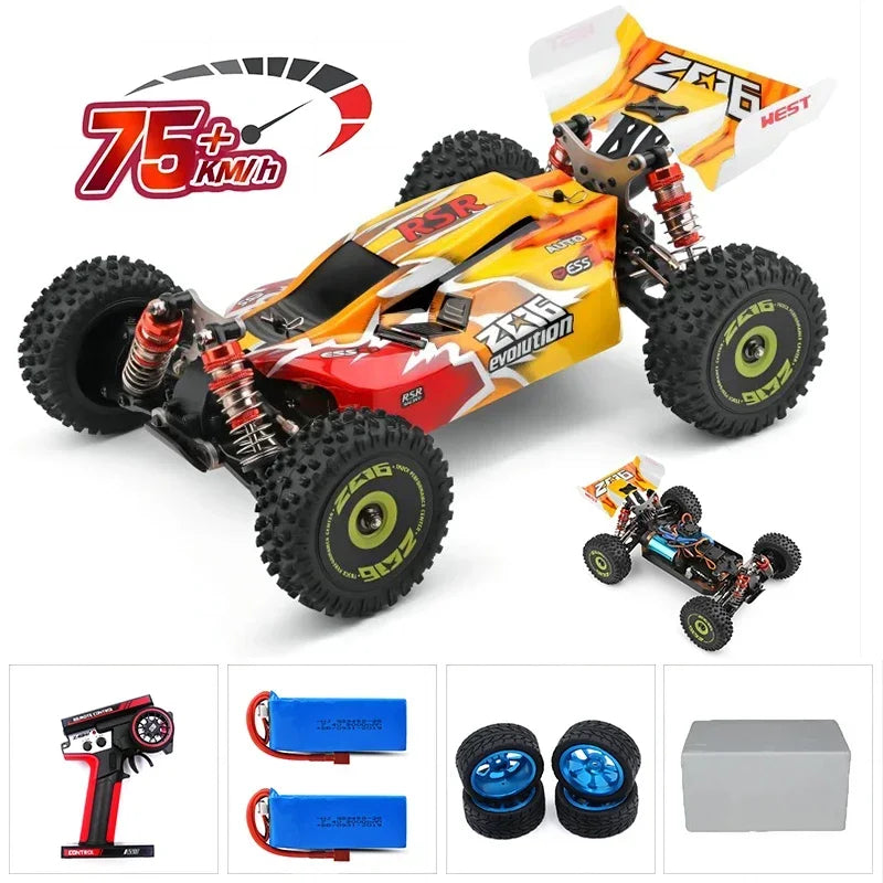 LuxeOrbit 144001 1:14 RC Racing Car 60Km/H 2.4G Remote Control High Speed Off-Road Drift Shock Absorption Adult Boys Toys Kids Gift