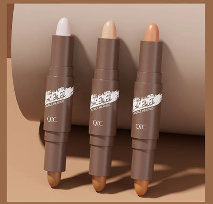 Brown Tube Dual Ended Finishing Stick Highlighting Highlighting Shadow Face Contouring Concealer Stick