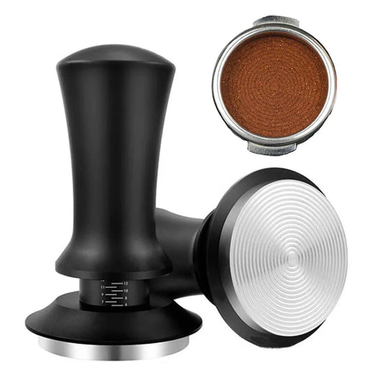 LuxeOrbit 51mm 53mm 58mm Espresso Coffee Tamper Stainless Steel Flat/Thread Base Internal Spring Design Balanced Fixed Force Coffee Tamper