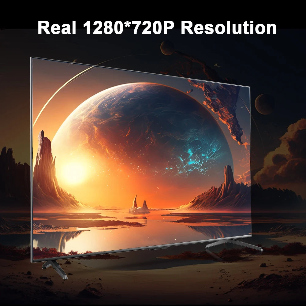 LuxeOrbit Android 11Projector 1280*720P 4K Wifi6 200ANSI AllwinnerH713 180° flexible BT5.0 Home Cinema Outdoor portable Projetor