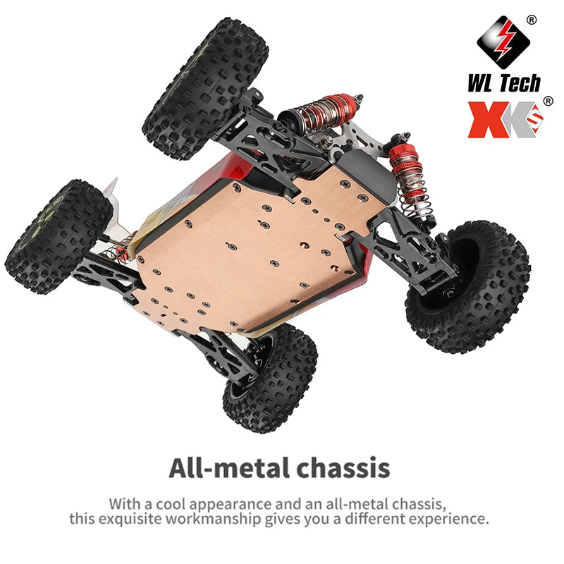 LuxeOrbit 144010 V8 RC Car Brushless 1:14 75Km/H High Speed Metal 4WD Drive Off-Road 2.4G Transmitter 1/14 RC Racing Car  VS 144010