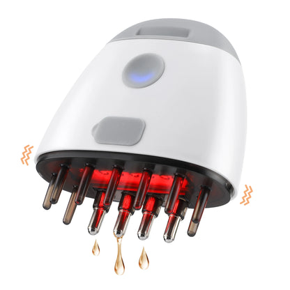 LuxeOrbit Red Light Therapy Hair Growth Machine Electric Vibration Head Massage Comb Scalp Massager Brush Medicine Liquid Applicator