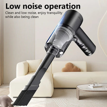 LuxeOrbit 15000PA Mini Portable Wireless Car Vacuum Cleaner Strong Suction Dust Catcher Home Cleaning Machine Cordless Handheld Air Duster