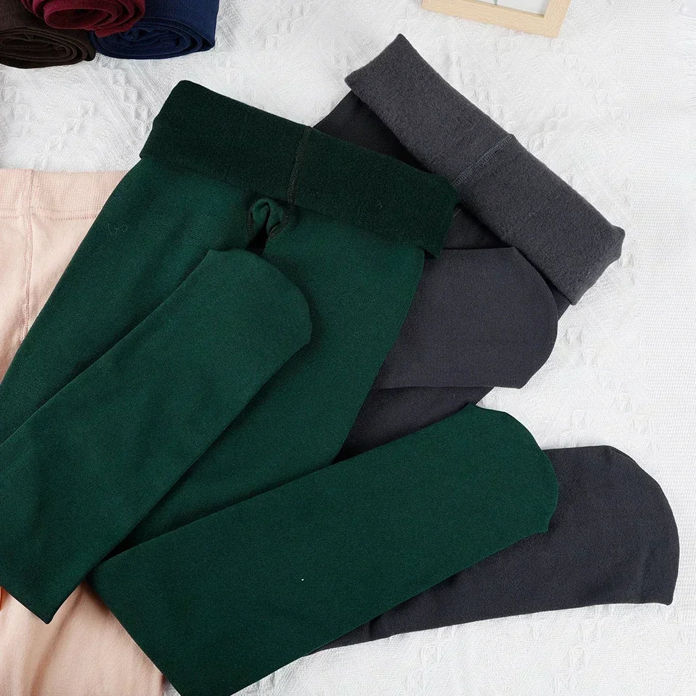 LuxeOrbit 1/2pairs Winter Pantyhose Woman Fleece Warm Thicken Thermal Tights Sexy Stockings Slim Elastic Velvet Pantyhose Female Leggings