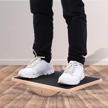 LuxeOrbit Wooden Balance Board for Core Strength & Stability - Anti-Slip, Durable Design for Men & Women - Perfect for Home & Office Use