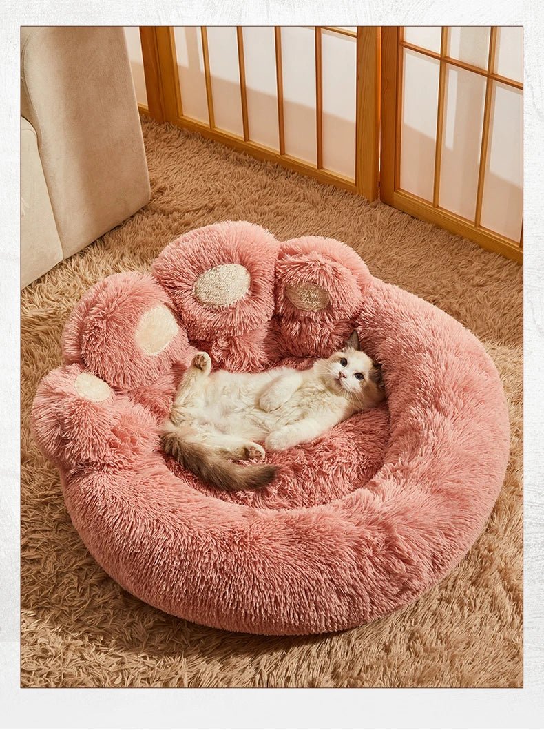 LuxeOrbit Fluffy Dog Bed Large Pet Products Dogs Beds Small Sofa Baskets Pets Kennel Mat Puppy Cats Supplies Basket Blanket Accessories