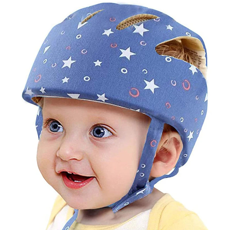 LuxeOrbit Baby Helmet Safety Cap For Babies Boys Girls Summer Breathable Cotton Mesh Hat Children Crawl Walk Playing Infant Anti Collision