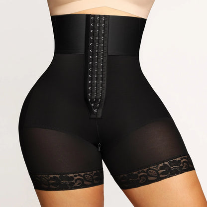 LuxeOrbit Bandage High Waisted Body Shaper Shorts Shapewear for Women Tummy Control Thigh Slimming Slip Shorts Butt Lifting Shapewear