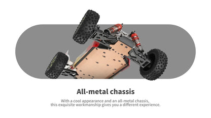 LuxeOrbit 144001 1:14 RC Racing Car 60Km/H 2.4G Remote Control High Speed Off-Road Drift Shock Absorption Adult Boys Toys Kids Gift