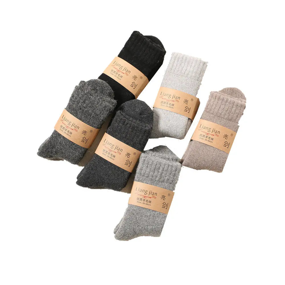 LuxeOrbit Super Thick Wool Socks Big Yards Men Women  Keep Warm Winter Cashmere Socks Thickening Velvet Towel Socks Warm Socks