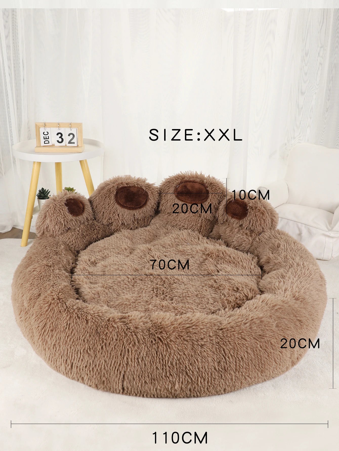 LuxeOrbit Fluffy Dog Bed Large Pet Products Dogs Beds Small Sofa Baskets Pets Kennel Mat Puppy Cats Supplies Basket Blanket Accessories