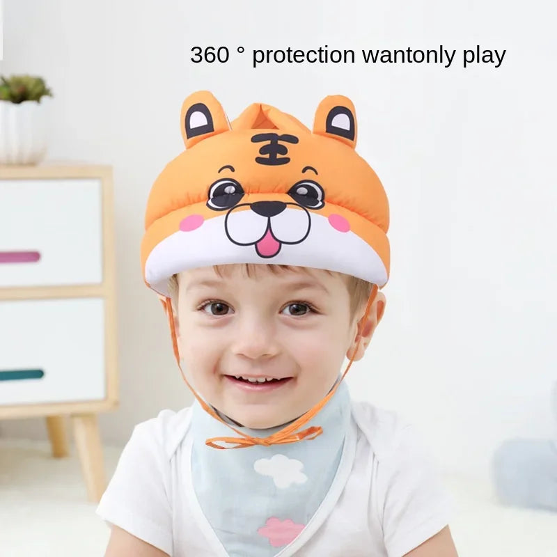 LuxeOrbit Baby Safety Helmet Head Protection Headgear Toddler Anti-fall Pad Cartoon Breathable and Adjustable Children Learn To Walk Cap