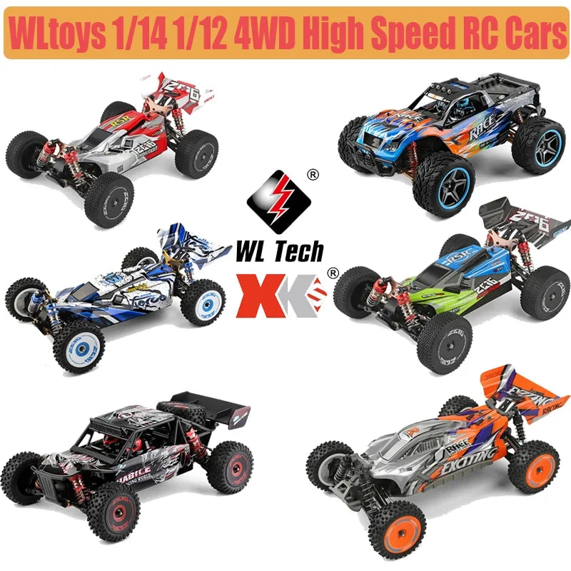 LuxeOrbit 1/12 124017 Driverless Brushless Racing Car High Speed 70km/h or 55KM/H 2.4g Four-wheel Drive  Adult Boys Toys Kids Gift