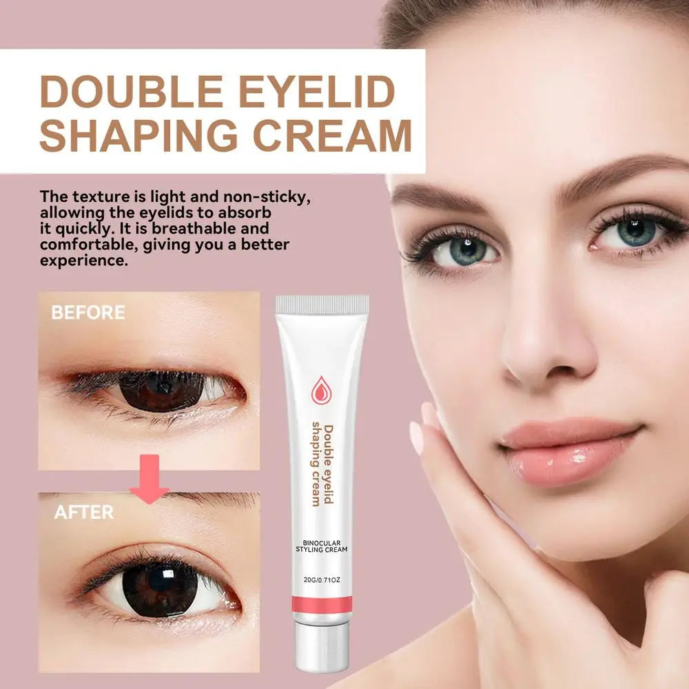 Double Eyelid Styling Cream Double Eyelid shaping Cream 20g Invisible Eyelid Adhesive Cream Eyelid Glue With Y Stick