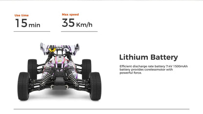 LuxeOrbit 1/12 124017 Driverless Brushless Racing Car High Speed 70km/h or 55KM/H 2.4g Four-wheel Drive  Adult Boys Toys Kids Gift