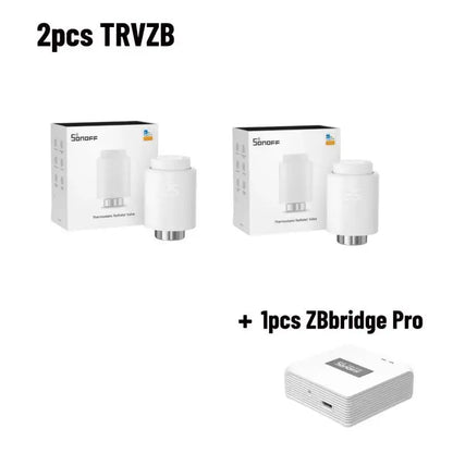 LuxeOrbit 1/6 SONOFF TRVs Quiet Zigbee Thermostatic Radiator Valve TRVZB Smart TRV Home Temperature Control System Alexa ZHA MQTT Ewelink