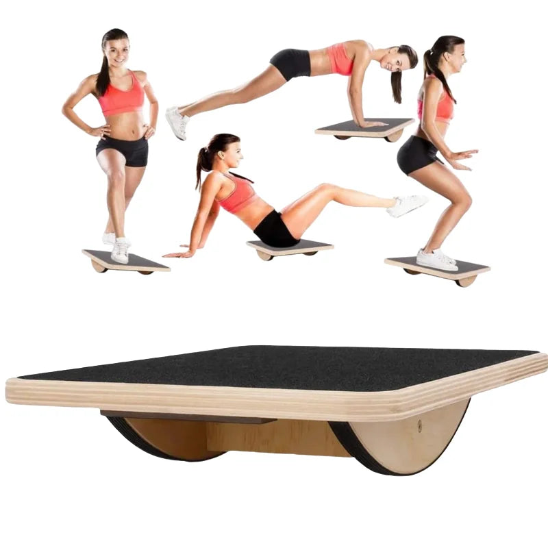 LuxeOrbit Wooden Balance Board for Core Strength & Stability - Anti-Slip, Durable Design for Men & Women - Perfect for Home & Office Use