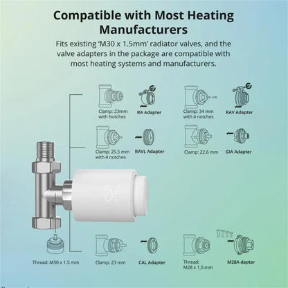 LuxeOrbit Zigbee TRVZB Thermostatic Radiator Valve TRVZB Smart Temperature Control Work With Alexa Google Smartthings ZHA MQTT