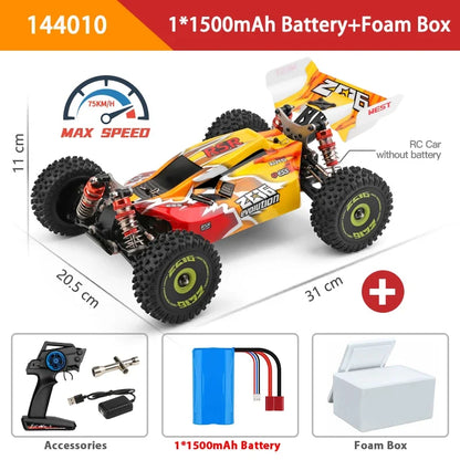 LuxeOrbit 144001 144010 2.4G Racing RC Car 60KM/H 4WD Electric High Speed Car Off-Road Drift Remote Control Toys for Children