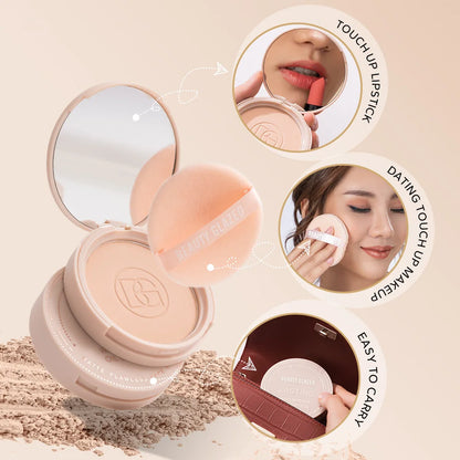 LuxeOrbit Oil Control Powder Cake Fog Surface Delicate And Silky Clear Facial Makeup Beauty And Health Makeup Powder Cake Cosmetics Powder