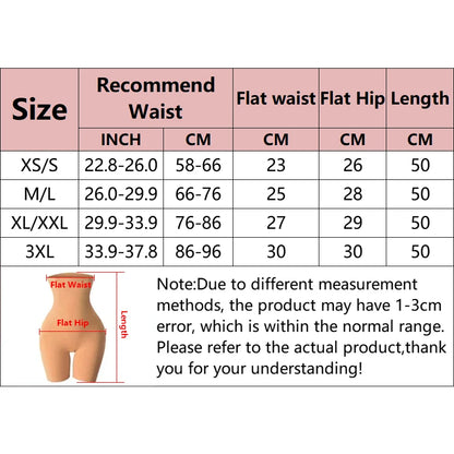 LuxeOrbit Women's High Waist Flat Angle Shaper Pants Postpartum Buttocks Lifting Body Shaping Pants Slim Shorts Waist Trainer