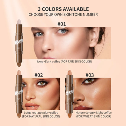 Brown Tube Dual Ended Finishing Stick Highlighting Highlighting Shadow Face Contouring Concealer Stick