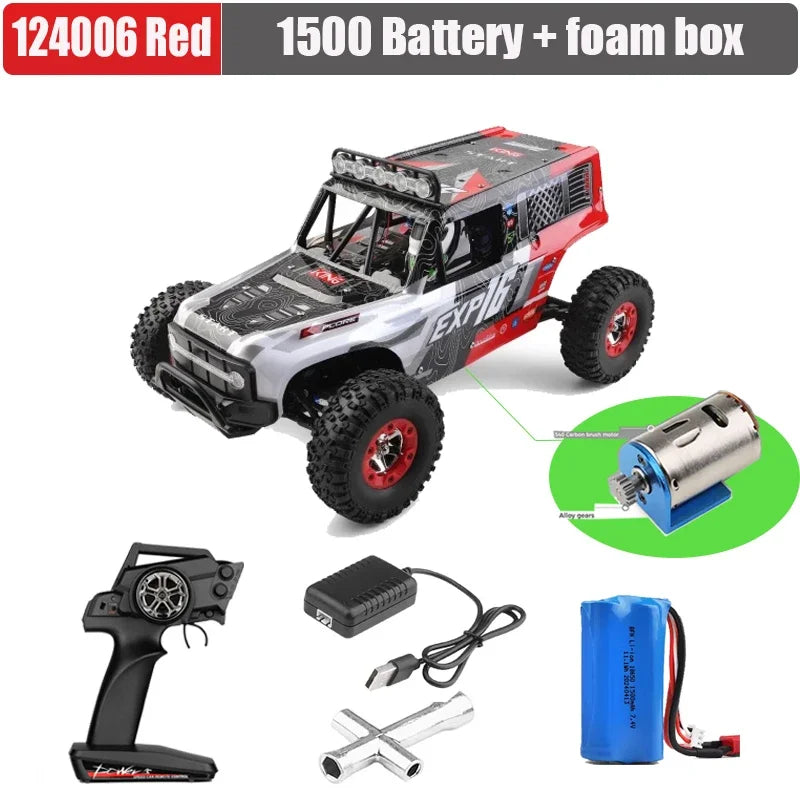 LuxeOrbit 1/12 124017 Driverless Brushless Racing Car High Speed 70km/h or 55KM/H 2.4g Four-wheel Drive  Adult Boys Toys Kids Gift