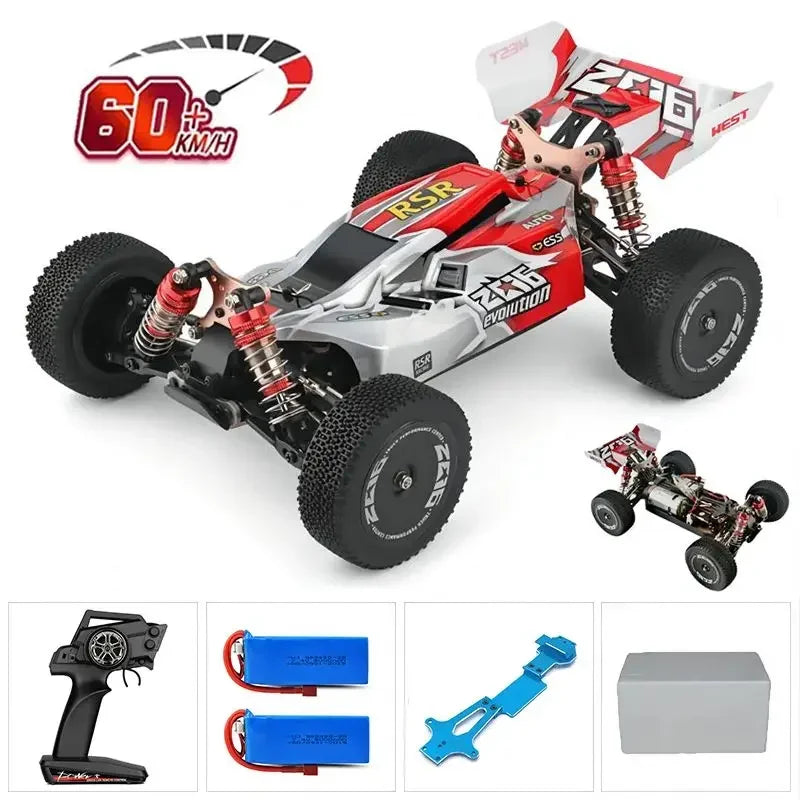 LuxeOrbit 144001 1:14 RC Racing Car 60Km/H 2.4G Remote Control High Speed Off-Road Drift Shock Absorption Adult Boys Toys Kids Gift