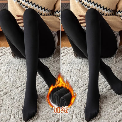 LuxeOrbit 1/2pairs Winter Pantyhose Woman Fleece Warm Thicken Thermal Tights Sexy Stockings Slim Elastic Velvet Pantyhose Female Leggings