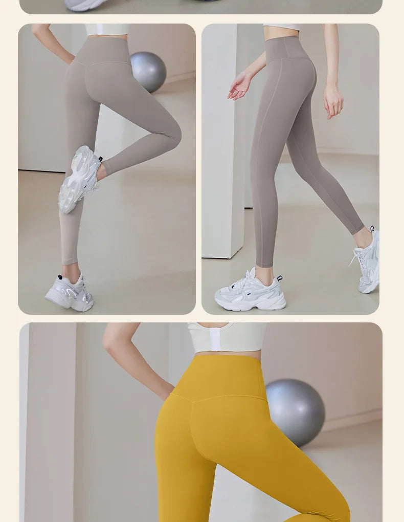 LuxeOrbit Woman Skinny Sexy Open Crotch Leggings Couple Outdoor Sport Crotchless Panties Booty Lifting Pants with Hidden Zipper Trousers