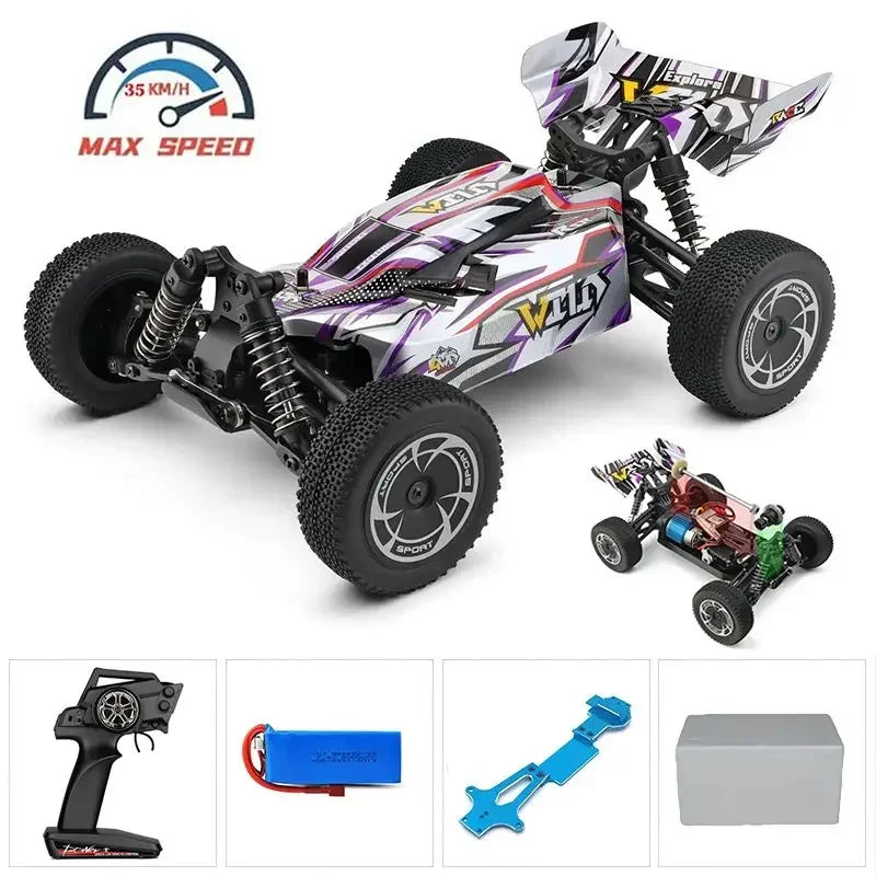 LuxeOrbit 144001 1:14 RC Racing Car 60Km/H 2.4G Remote Control High Speed Off-Road Drift Shock Absorption Adult Boys Toys Kids Gift