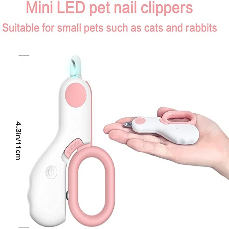 LuxeOrbit Pet Grooming Led Cat Dog Nail Clippers Clipper For Animals Nail Supplies Professionals Nail File Rabbit Cat Trimmer Dogs Clipper