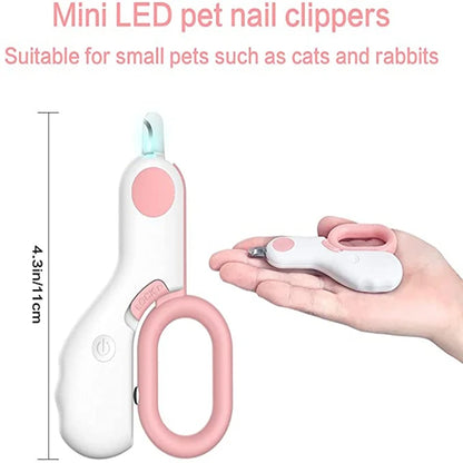 LuxeOrbit Pet Grooming Led Cat Dog Nail Clippers Clipper For Animals Nail Supplies Professionals Nail File Rabbit Cat Trimmer Dogs Clipper