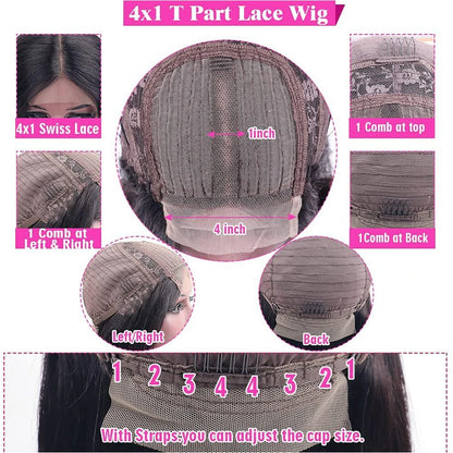 LuxeOrbit 13X4 Brazilian Kinky Curly BoB Lace Frontal Wigs For Women Glueless 180 Density Preplucked 100% Human Hair Wig Deep Curls Wig