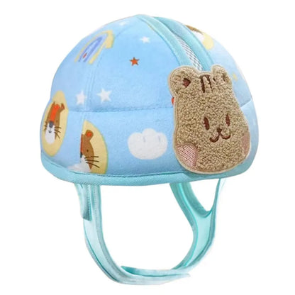 LuxeOrbit Cartoon Baby Safety Helmet Adjustable Anti-fall Pad Infant Crash Cap Protective Shock-absorbing Toddler Head Protection Hat Run