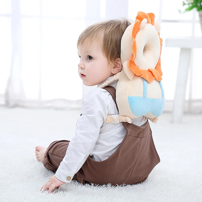 LuxeOrbit Baby Head Protection Backpack Pillow Toddler Head Safety Pad Cushion Anti-fall Head Protection Pillow Highly Elastic Breathable