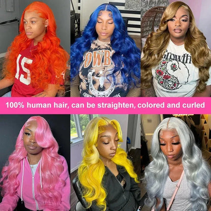 LuxeOrbit 200 Density 613 Curly Blonde Front Human Hair Body wave HD Transparent 13x5 Lace Frontal Wig Brazilian Hair For Black Women