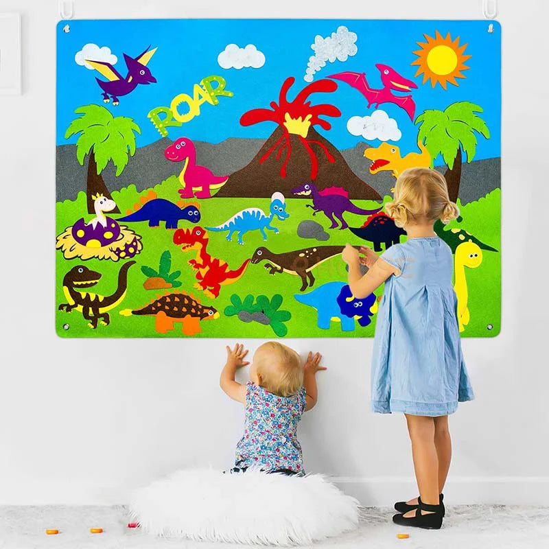 LuxeOrbit Felt Board Stories Set Montessori Ocean Farm Insect  Animal Family Interactive Preschool Early Learning Toddlers Toys for Child