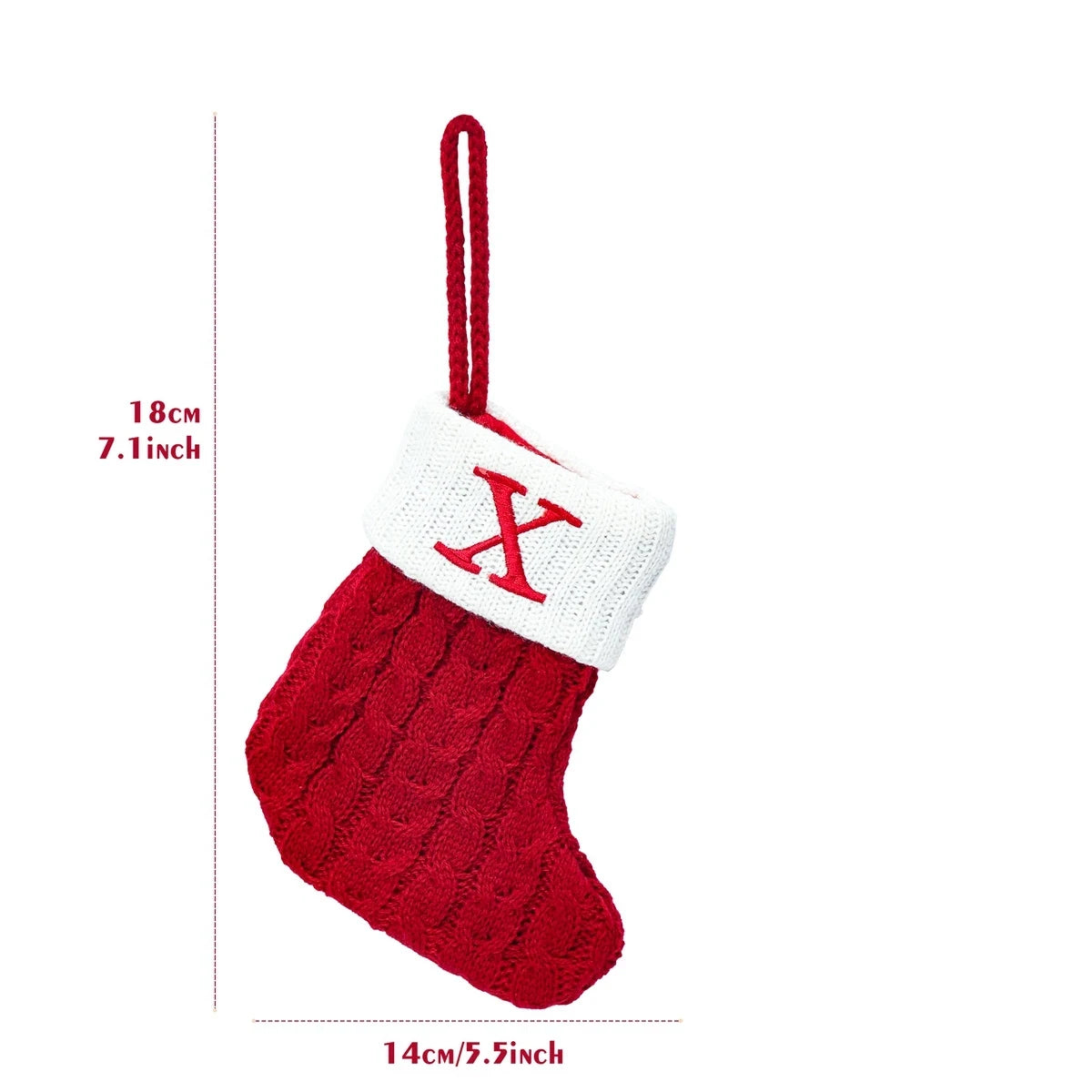 LuxeOrbit Xmas 2024 Decor Christmas Socks Knitting Snowflake Letter Stocking Christmas Tree Decoration Home 2025 New Year Ornament Gift