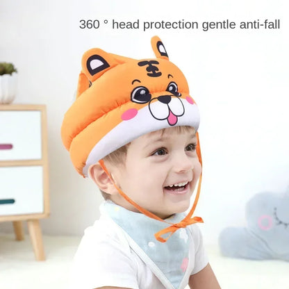 LuxeOrbit Baby Safety Helmet Head Protection Headgear Toddler Anti-fall Pad Cartoon Breathable and Adjustable Children Learn To Walk Cap