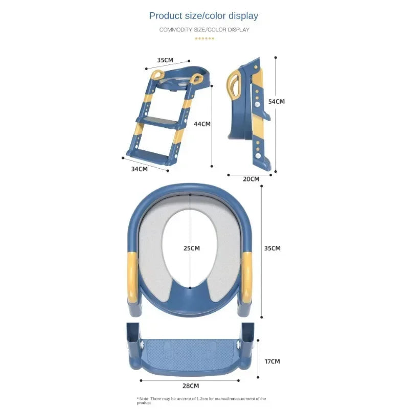 LuxeOrbit New Stepped Children's Toilet Foldable Foot Stool Multi-functional Toilet Boy Girl Baby Toilet Training Potty Ladder for Kids