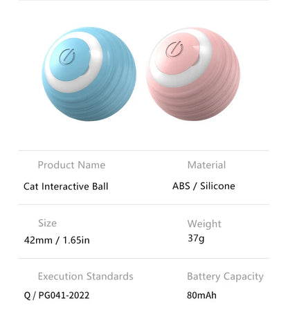 LuxeOrbit Spin Ball Things for Cats Toys Electric Interactive USB Charging Cat Ball Toy Cat and Dog Accessories Pet Cat's Supplies Home