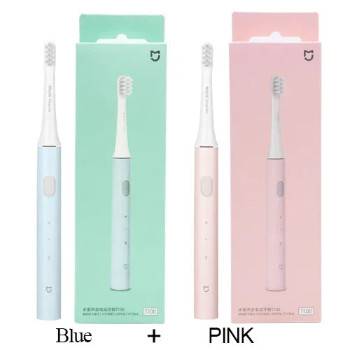 LuxeOrbit Xiaomi Mijia T100 Sonic Electric Toothbrush Mi Smart Tooth Brush Colorful USB Rechargeable IPX7 Waterproof For Toothbrushes head