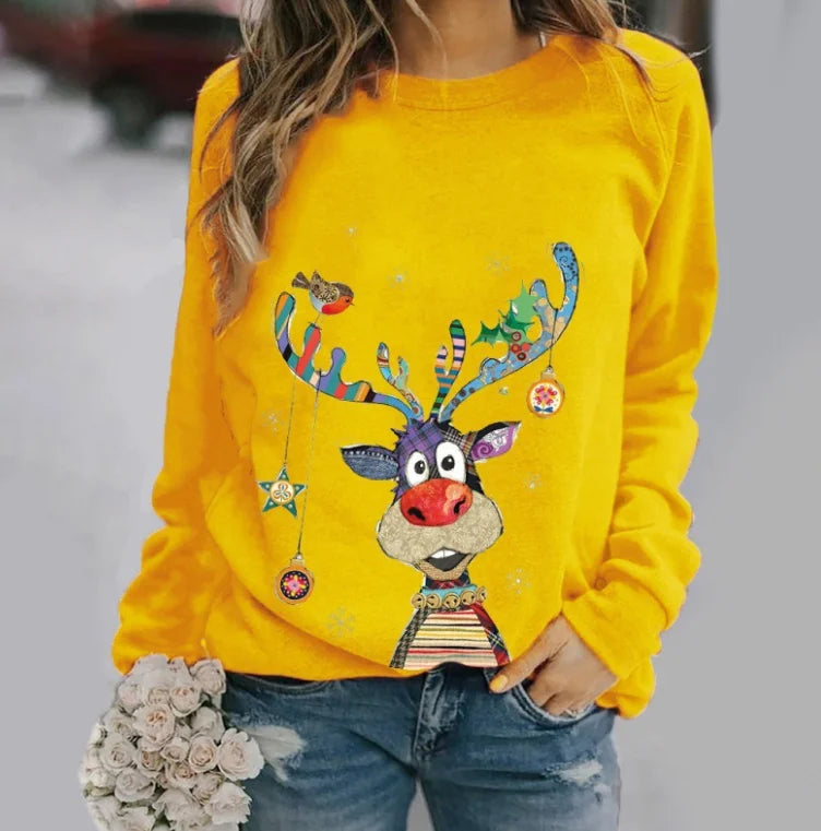 LuxeOrbit 3D Funny Christmas printing Ugly Christmas Sweater Jumper Men Women Autumn Winter Clothing Tops Crew Neck Christmas gift