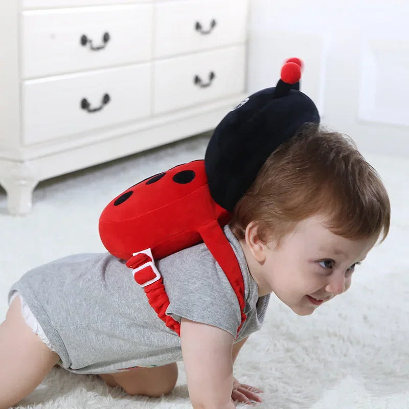 LuxeOrbit New Brand Cute Baby Infant Toddler Newborn Head Back Protector Safety Pad Harness Headgear Cartoon Baby Head Protection Pad